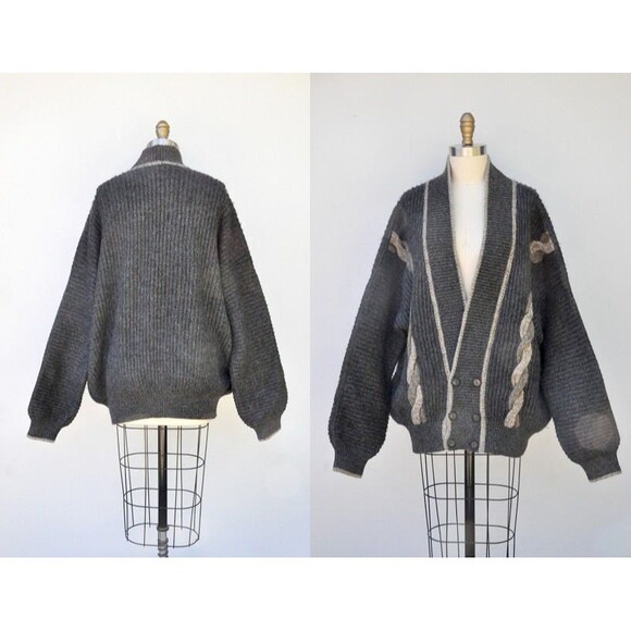 Salvatore FERRAGAMO Wool Alpaca Mens Sweater Jacket High End Designer L XL - Picture 1 of 5